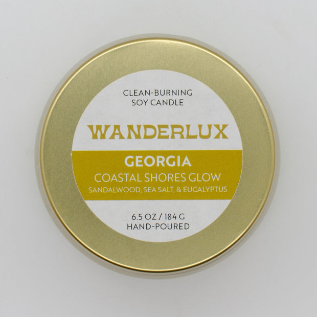 Wanderlux Georgia Coastal Shores Glow 6.5 Ounce Soy Candle