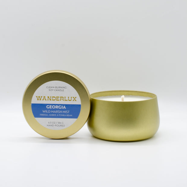 Wanderlux Georgia Wild Marsh Mist 6.5 Ounce Soy Candle
