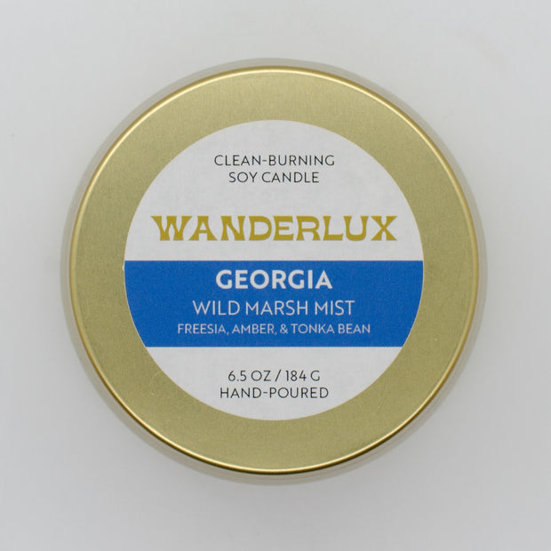 Wanderlux Georgia Wild Marsh Mist 6.5 Ounce Soy Candle