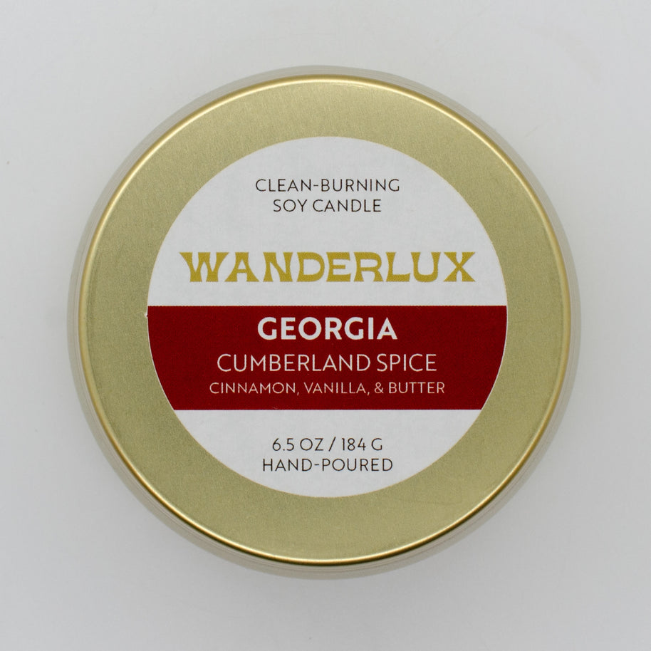 Wanderlux Georgia Cumberland Spice 6.5 Ounce Soy Candle