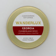 Wanderlux Georgia Cumberland Spice 6.5 Ounce Soy Candle