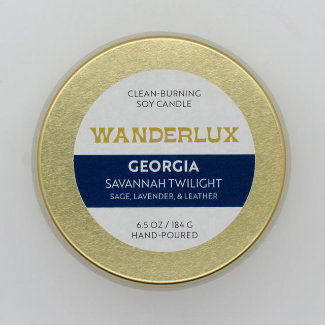 Wanderlux Georgia Savannah Twilight 6.5 Ounce Soy Candle