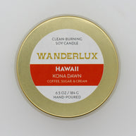 Wanderlux Hawaii Kona Dawn 6.5 Ounce Soy Candle