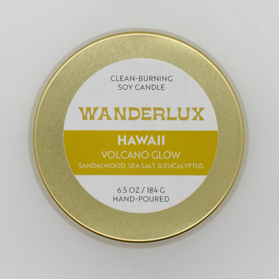 Wanderlux Hawaii Volcano Glow 6.5 Ounce Soy Candle