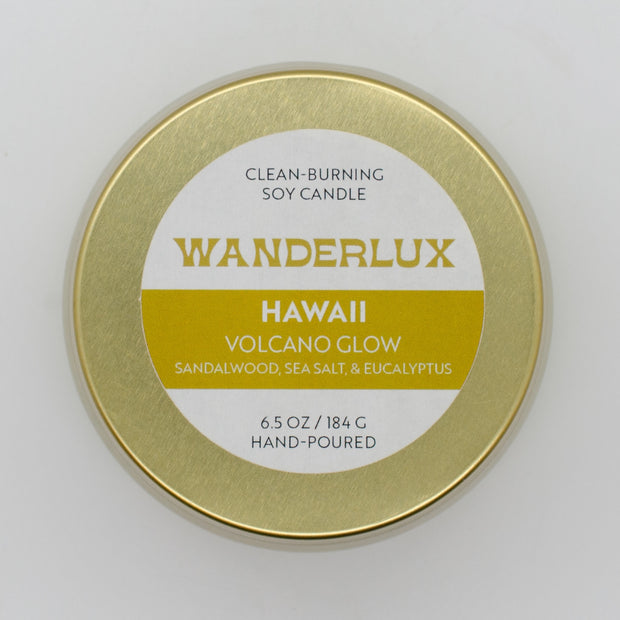 Wanderlux Hawaii Volcano Glow 6.5 Ounce Soy Candle