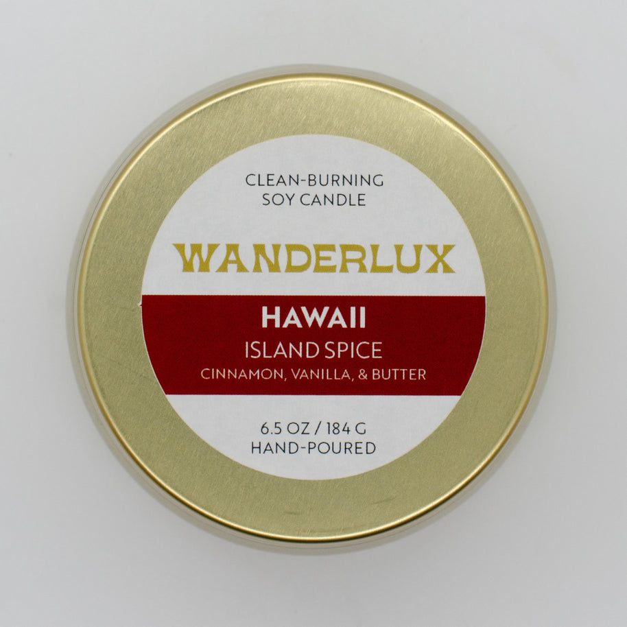 Wanderlux Hawaii Island Spice 6.5 Ounce Soy Candle