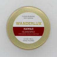 Wanderlux Hawaii Island Spice 6.5 Ounce Soy Candle