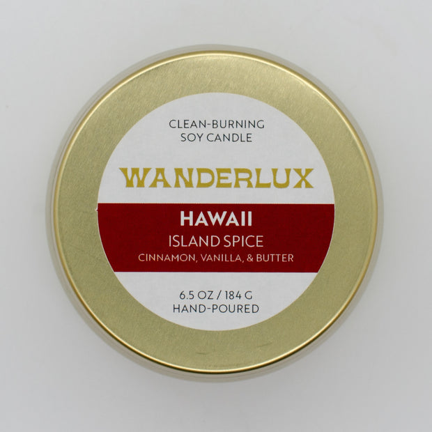 Wanderlux Hawaii Island Spice 6.5 Ounce Soy Candle