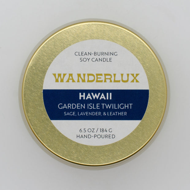 Wanderlux Hawaii Garden Isle Twilight 6.5 Ounce Soy Candle