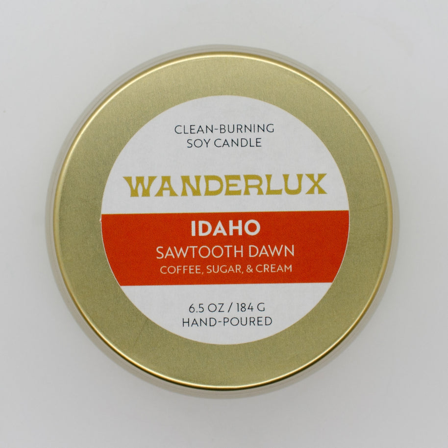 Wanderlux Idaho Sawtooth Dawn 6.5 Ounce Soy Candle