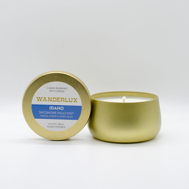 Wanderlux Idaho Shoshone Falls Mist 6.5 Ounce Soy Candle