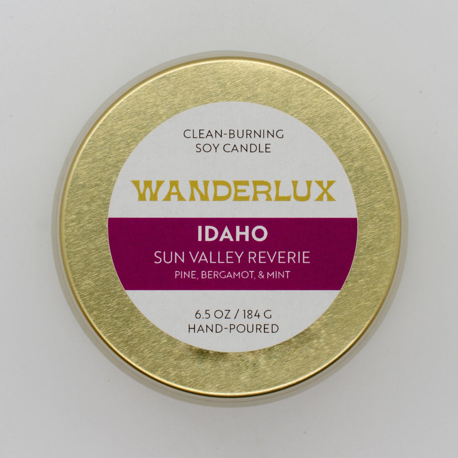 Wanderlux Idaho Sun Valley Reverie 6.5 Ounce Soy Candle