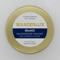 Wanderlux Idaho Salmon River Twilight 6.5 Ounce Soy Candle