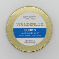 Wanderlux Illinois Lake Shore Mist 6.5 Ounce Soy Candle
