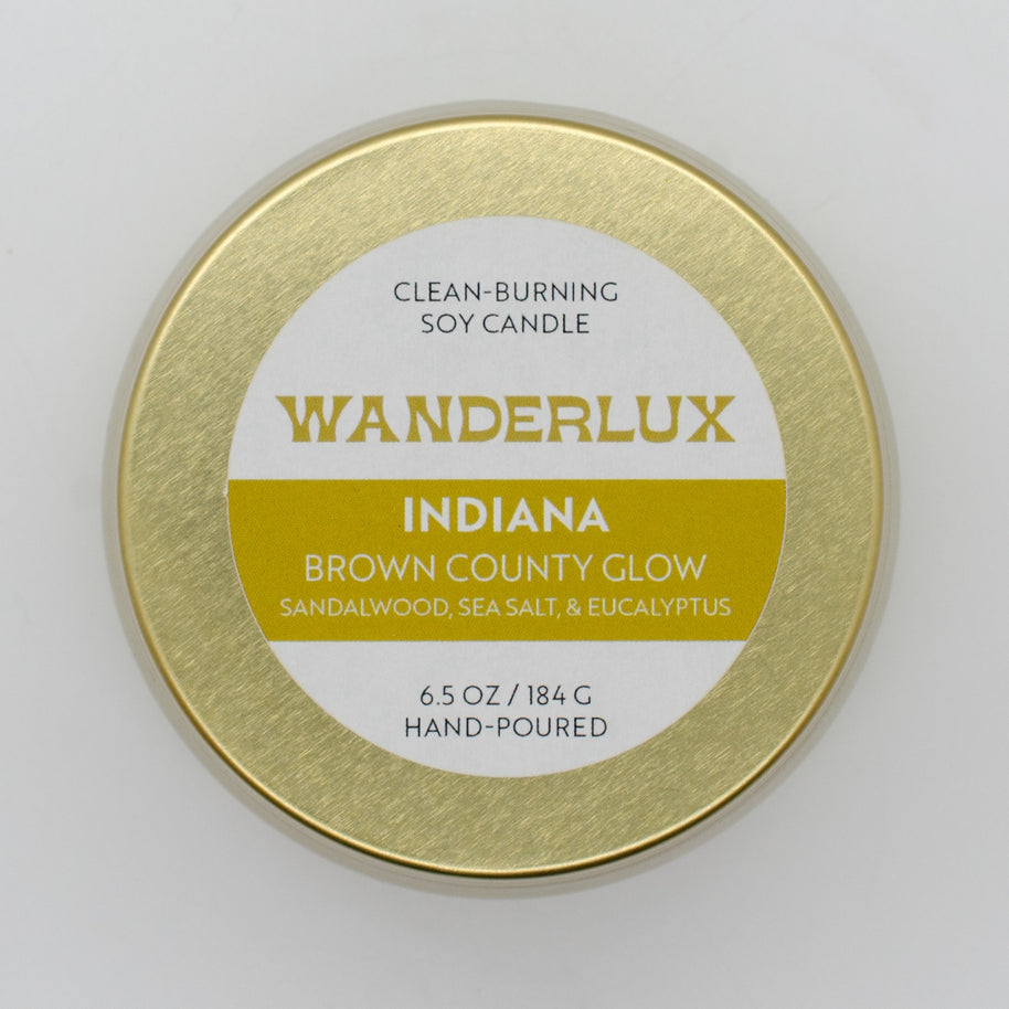 Wanderlux Indiana Brown County Glow 6.5 Ounce Soy Candle