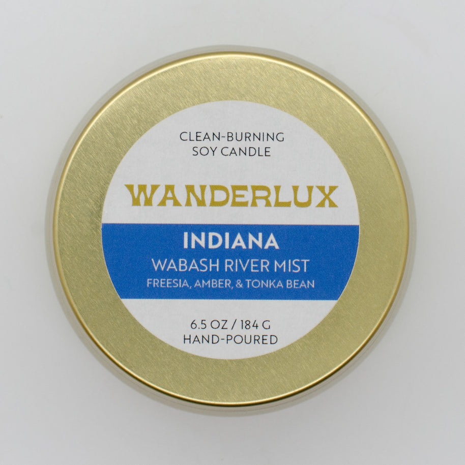 Wanderlux Indiana Wabash River Mist 6.5 Ounce Soy Candle