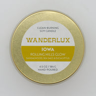 Wanderlux Iowa Rolling Hills Glow 6.5 Ounce Soy Candle
