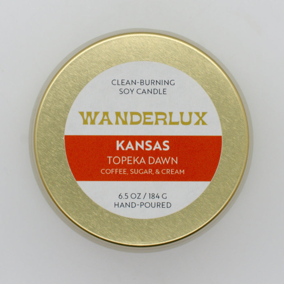 Wanderlux Kansas Topeka Dawn 6.5 Ounce Soy Candle