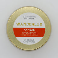 Wanderlux Kansas Topeka Dawn 6.5 Ounce Soy Candle