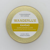 Wanderlux Kansas Sunflower Glow 6.5 Ounce Soy Candle