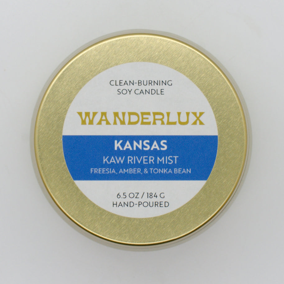 Wanderlux Kansas Kaw River Mist 6.5 Ounce Soy Candle