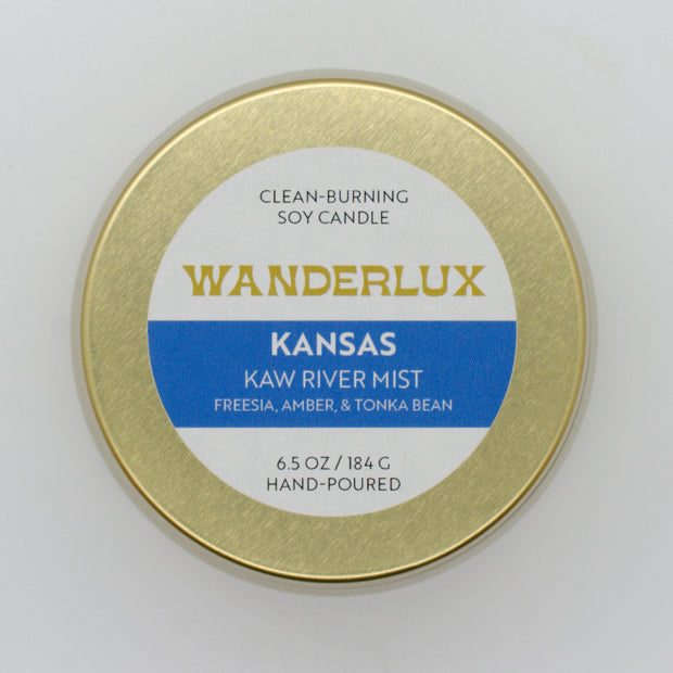 Wanderlux Kansas Kaw River Mist 6.5 Ounce Soy Candle