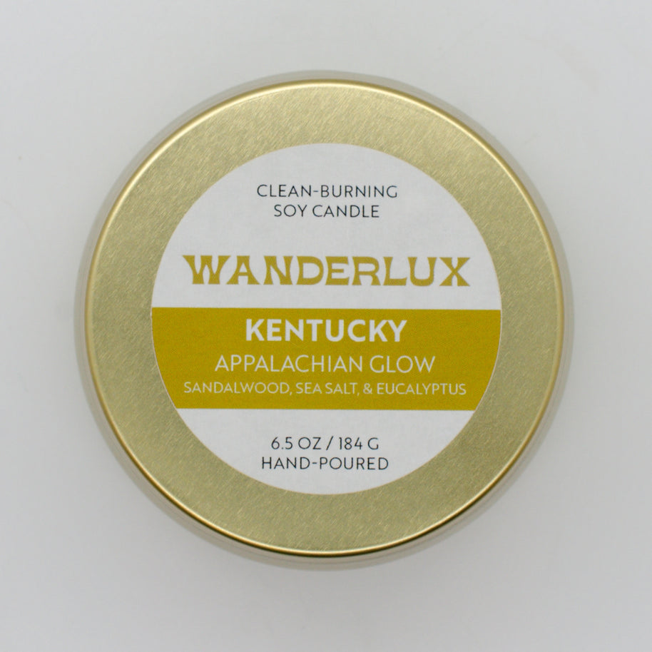 Wanderlux Kentucky Appalachian Glow 6.5 Ounce Soy Candle