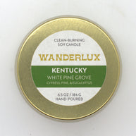 Wanderlux Kentucky White Pine Grove 6.5 Ounce Soy Candle