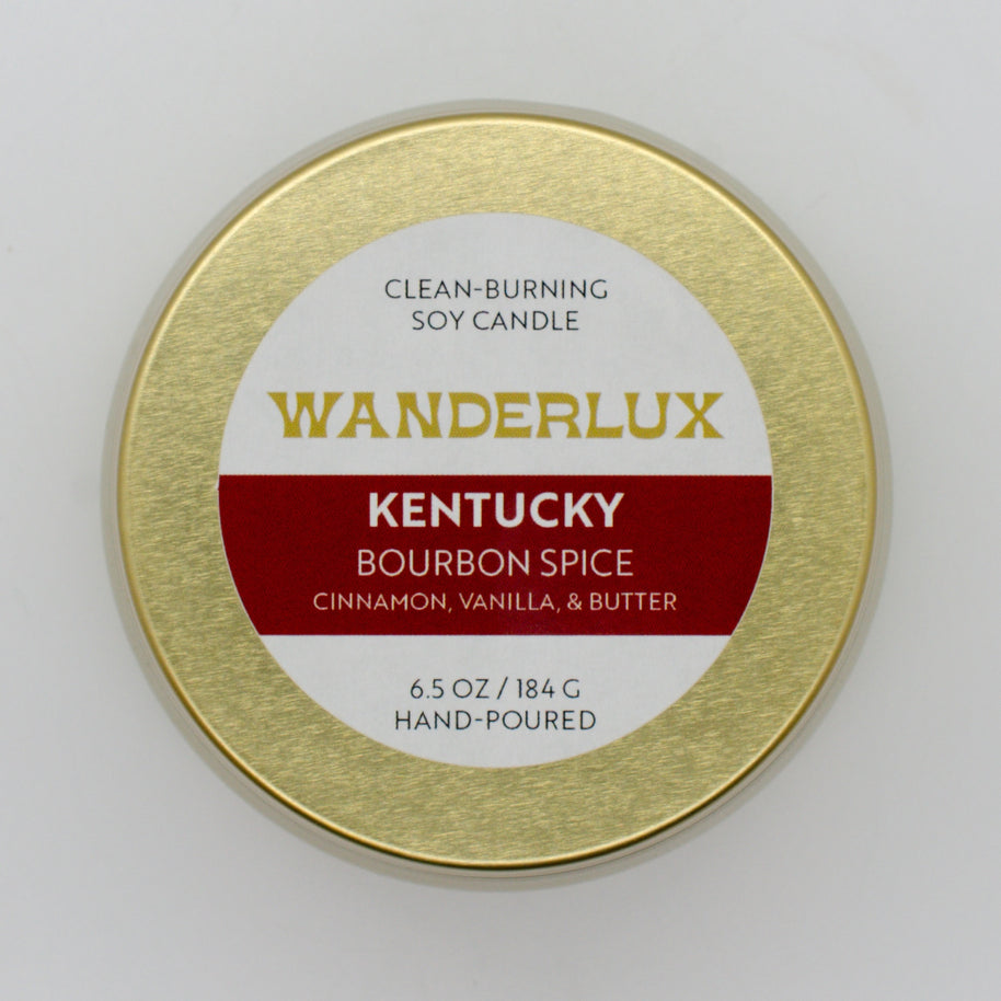 Wanderlux Kentucky Bourbon Spice 6.5 Ounce Soy Candle