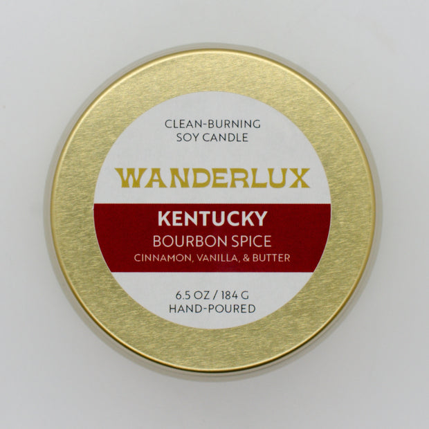 Wanderlux Kentucky Bourbon Spice 6.5 Ounce Soy Candle