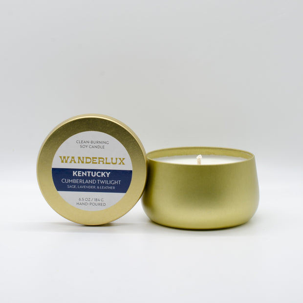 Wanderlux Kentucky Cumberland Twilight 6.5 Ounce Soy Candle
