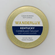 Wanderlux Kentucky Cumberland Twilight 6.5 Ounce Soy Candle