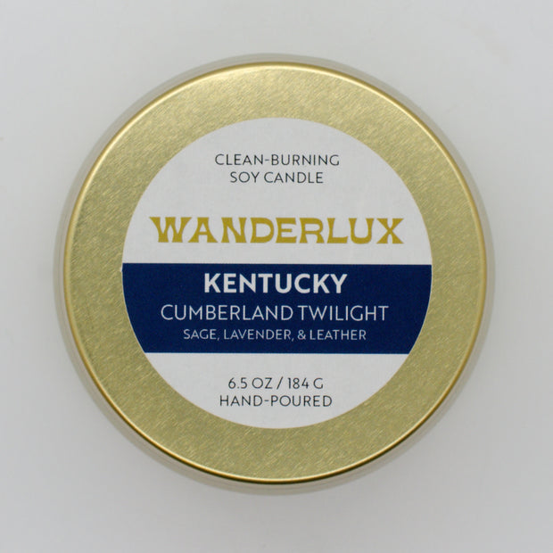 Wanderlux Kentucky Cumberland Twilight 6.5 Ounce Soy Candle