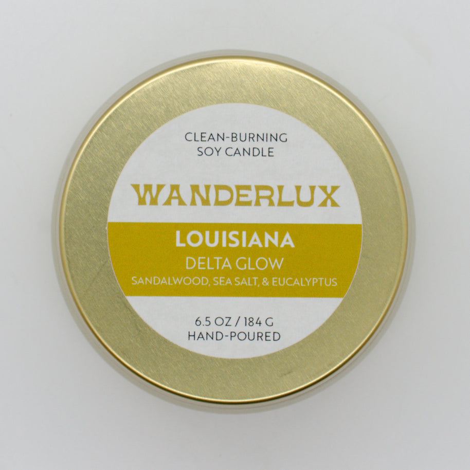 Wanderlux Louisiana Delta Glow 6.5 Ounce Soy Candle