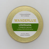 Wanderlux Louisiana Cypress Pine Grove 6.5 Ounce Soy Candle