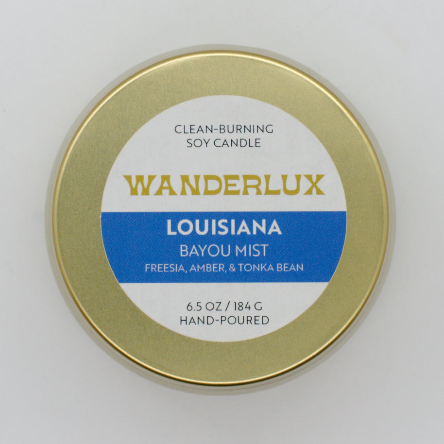 Wanderlux Louisiana Bayou Mist 6.5 Ounce Soy Candle