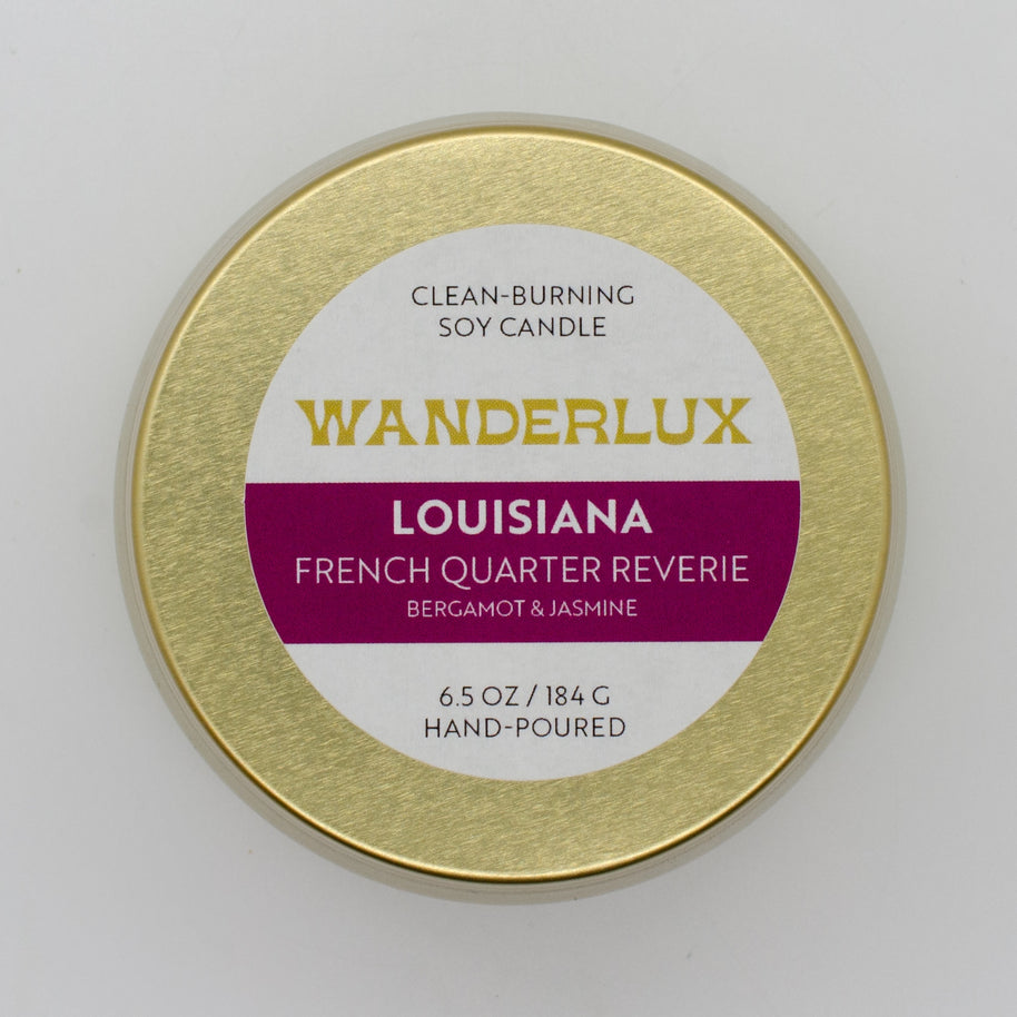 Wanderlux Louisiana French Quarter Reverie 6.5 Ounce Soy Candle