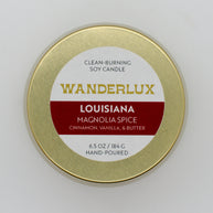 Wanderlux Louisiana Magnolia Spice 6.5 Ounce Soy Candle