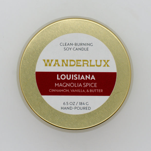 Wanderlux Louisiana Magnolia Spice 6.5 Ounce Soy Candle