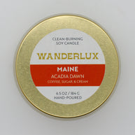 Wanderlux Maine Acadia Dawn 6.5 Ounce Soy Candle