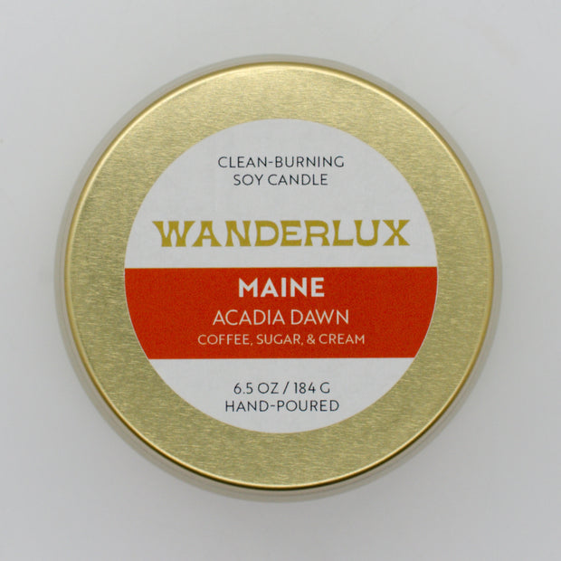 Wanderlux Maine Acadia Dawn 6.5 Ounce Soy Candle