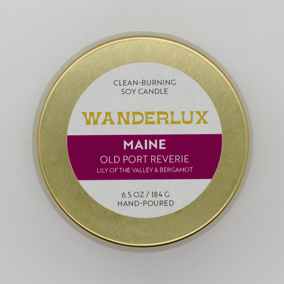 Wanderlux Maine Old Port Reverie 6.5 Ounce Soy Candle