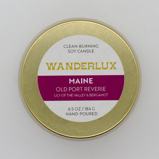 Wanderlux Maine Old Port Reverie 6.5 Ounce Soy Candle
