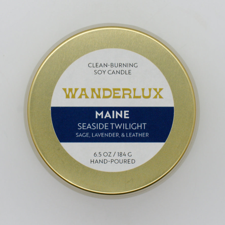 Wanderlux Maine Seaside Twilight 6.5 Ounce Soy Candle