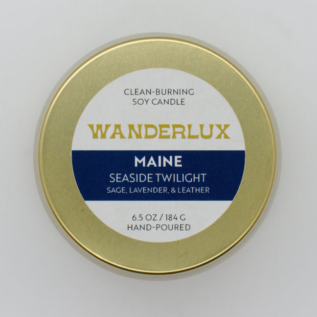 Wanderlux Maine Seaside Twilight 6.5 Ounce Soy Candle