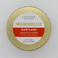 Wanderlux Maryland Annapolis Dawn 6.5 Ounce Soy Candle