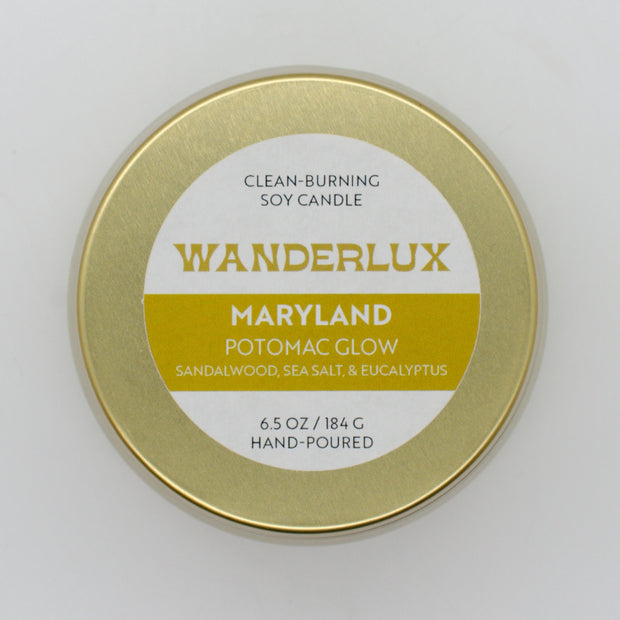 Wanderlux Maryland Potomac Glow 6.5 Ounce Soy Candle
