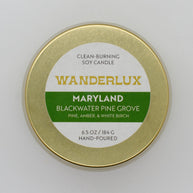 Wanderlux Maryland Blackwater Pine Grove 6.5 Ounce Soy Candle