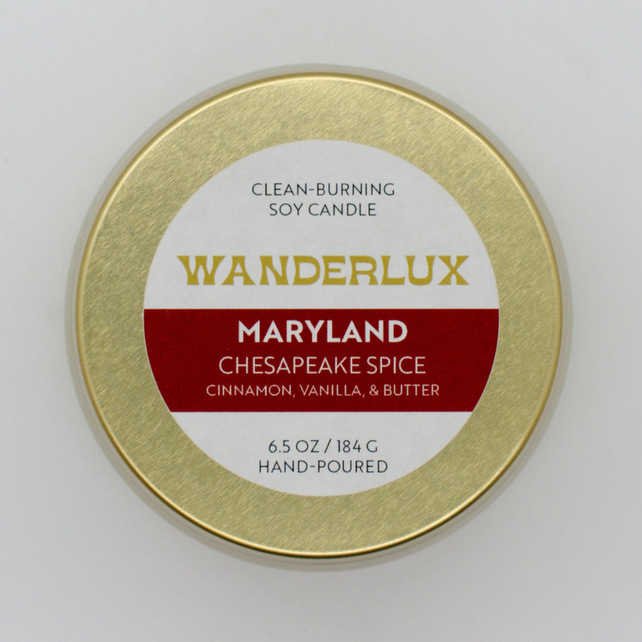 Wanderlux Maryland Chesapeake Spice 6.5 Ounce Soy Candle