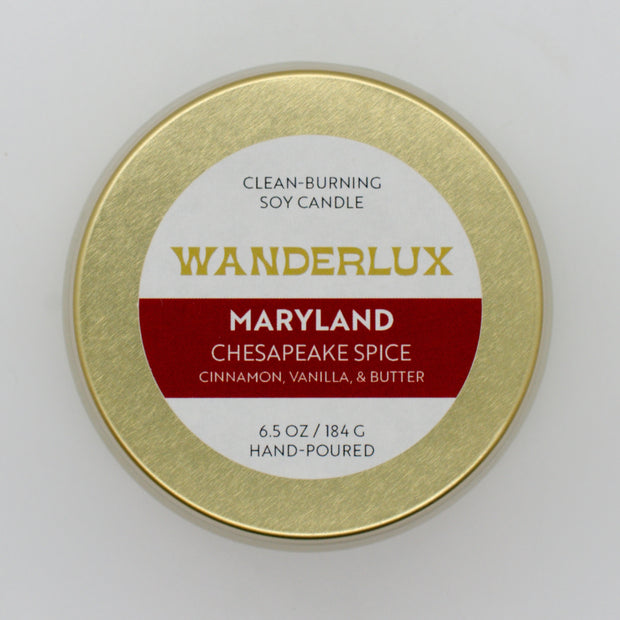 Wanderlux Maryland Chesapeake Spice 6.5 Ounce Soy Candle